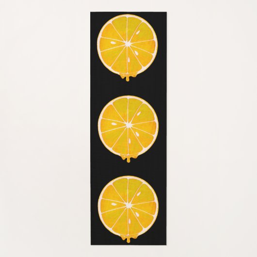 Tapis De Yoga impression en tranches de citron (Devant)