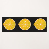 Tapis De Yoga impression en tranches de citron (Devant (Horizontal))