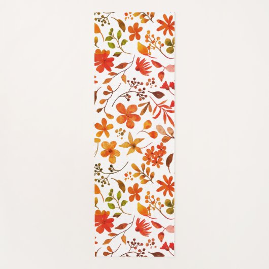 Tapis De Yoga Impression florale aquarelle (Devant)