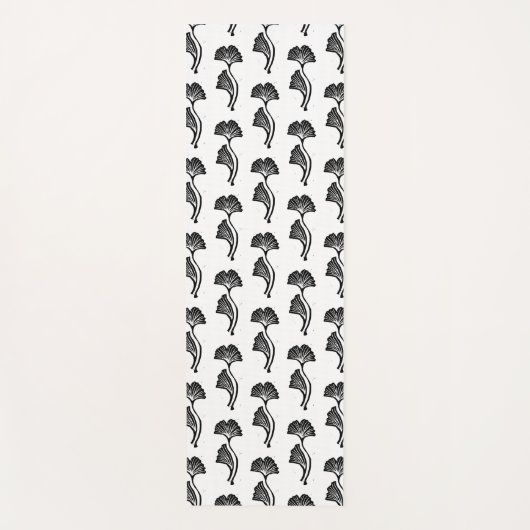 Tapis De Yoga Impression Lino Feuille Gingko (Devant)