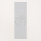 Tapis De Yoga Impression numérique en cuir blanc perforé (Devant)