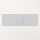 Tapis De Yoga Impression numérique en cuir blanc perforé (Devant (Horizontal))