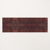 Tapis De Yoga Impression Python rouge et noir (Dos (Horizontal))