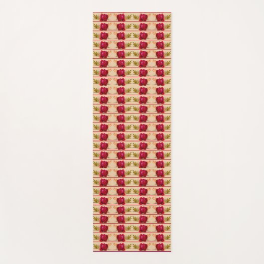 Tapis De Yoga impression rose (Devant)