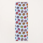 Tapis De Yoga Impression Rose pointillée, Modèle Floral Moderne (Devant)