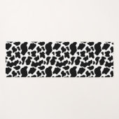 Tapis De Yoga Impression vache noir et blanc (Devant (Horizontal))
