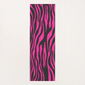 Tapis De Yoga Impression Zèbre rose et noir (Dos)