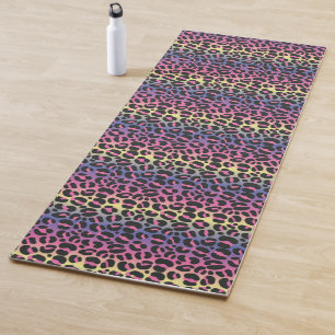 Tapis De Yoga Imprimé animalier Léopard Arc-en-Ciel