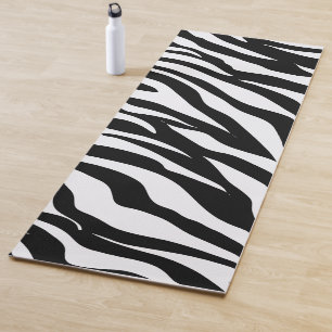 Tapis De Yoga Imprimé animalier zèbre Safari noir et blanc