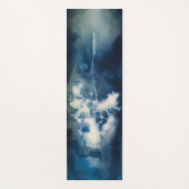 Tapis de yoga imprimé bleu Un Air de Printemps (Devant)