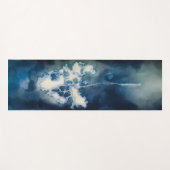 Tapis de yoga imprimé bleu Un Air de Printemps (Devant (Horizontal))