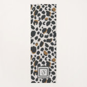 Tapis de Yoga - Imprimé Léopard avec Monogramme (Devant)