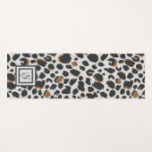 Tapis de Yoga - Imprimé Léopard avec Monogramme (Devant (Horizontal))