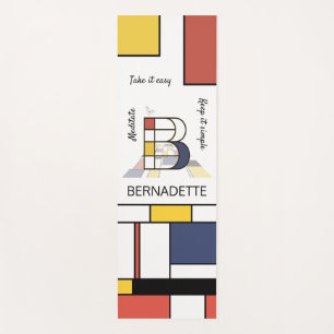 Tapis De Yoga Incredible Neoplasticism Art Monogram. Letter B