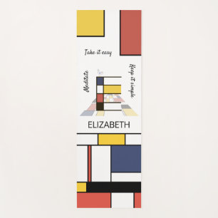 Tapis De Yoga Incredible Neoplasticism Art Monogram. Letter E