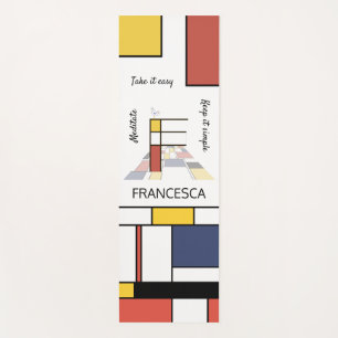 Tapis De Yoga Incredible Neoplasticism Art Monogram. Letter F