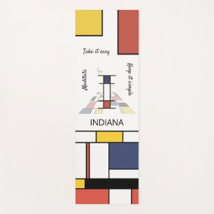 Tapis De Yoga Incredible Neoplasticism Art Monogram. Letter I