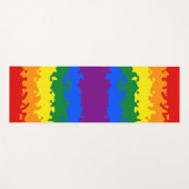 Tapis De Yoga Indicateur Gay pride Abstrait (Devant (Horizontal))