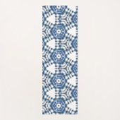 Tapis De Yoga Indigo Blue Shibori Tie Dye Abstrait (Devant)