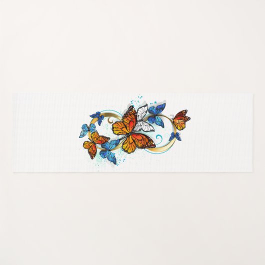 Tapis De Yoga Infinité de papillons monarques (Devant (Horizontal))