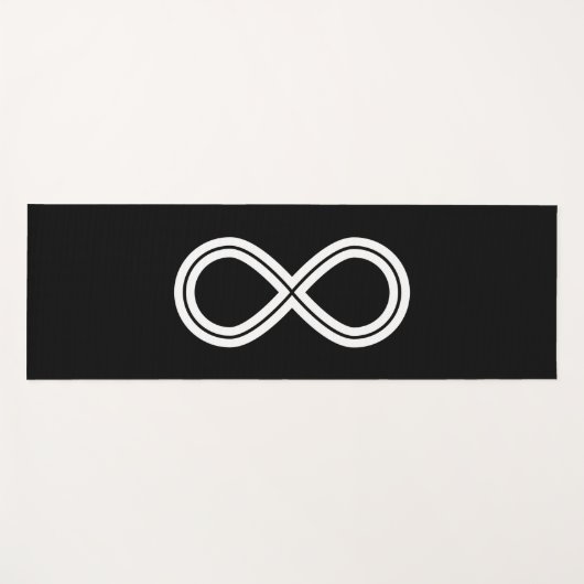 Tapis De Yoga Infinity Harmony noir & blanc (Devant (Horizontal))