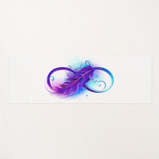 Tapis De Yoga Infinity with purple feather (Devant (Horizontal))