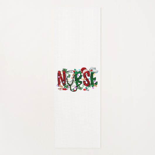 Tapis De Yoga Infirmière Arbre de Noël Stethoscope RN LPN Scrub (Devant)