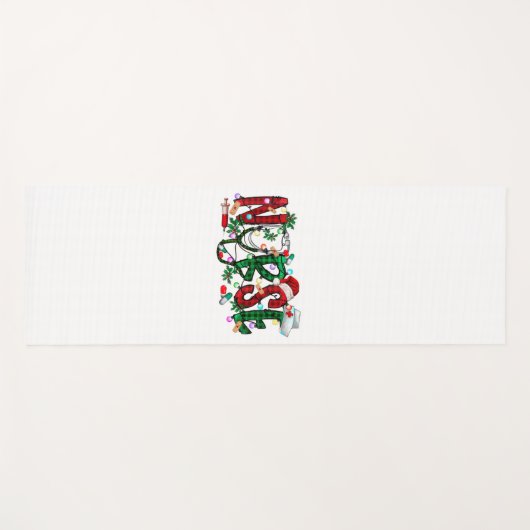 Tapis De Yoga Infirmière Arbre de Noël Stethoscope RN LPN Scrub (Devant (Horizontal))