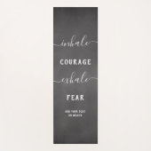 Tapis De Yoga Inhale Exhale Black White Inspirational (Devant)