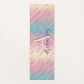 Tapis De Yoga Inhale Exhale Dream Big Motivational Pastel Ombre (Devant)