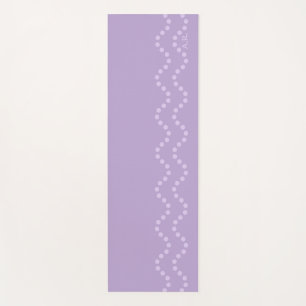 Tapis De Yoga Initiales de lignes ondulées pointillées minimales