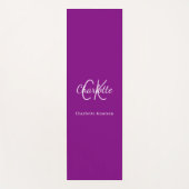 Tapis De Yoga Initiales monogramme nom violet (Devant)