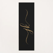 Tapis De Yoga Initiales Monogrammes de script moderne Couleurs p (Devant)