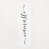 Tapis De Yoga Initiales Namaste Personnalisées Noir Blanc (Devant)