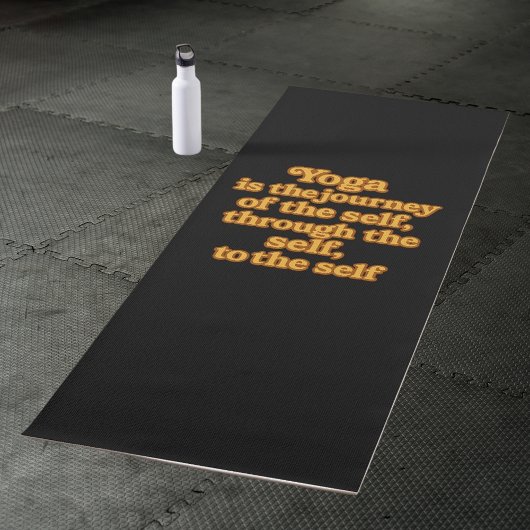 Tapis De Yoga Inspiration de citation jaune noir