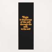 Tapis De Yoga Inspiration de citation jaune noir (Devant)