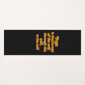 Tapis De Yoga Inspiration de citation jaune noir (Devant (Horizontal))