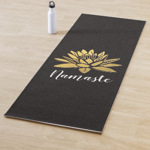 Tapis De Yoga Instructeur de méditation Yoga Chic Black & Gold L