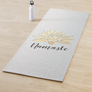 Tapis De Yoga Instructeur de méditation Yoga Chic White & Gold L