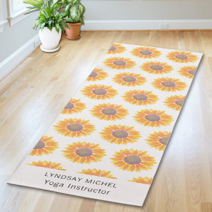 Tapis De Yoga Instructeur de yoga Tournesol