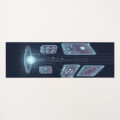 Tapis De Yoga Interface holographique Abstraite flottante (Dos (Horizontal))