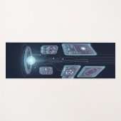 Tapis De Yoga Interface holographique Abstraite flottante (Devant (Horizontal))