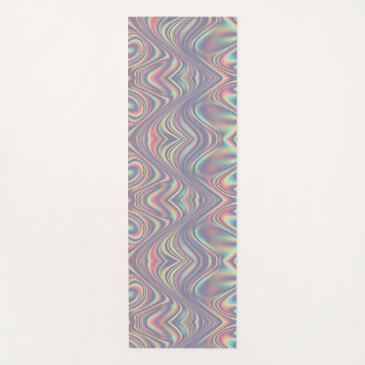 Tapis De Yoga Iridescent Holographic Swirl Texture (Devant)