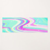 Tapis De Yoga Iridescente Holographique Liquide Swirl (Devant (Horizontal))