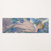 Tapis De Yoga Iris (Quatre Fleurs), Alphonse Mucha (Dos (Horizontal))