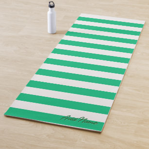 Tapis De Yoga Jade et nom personnalisé blanc