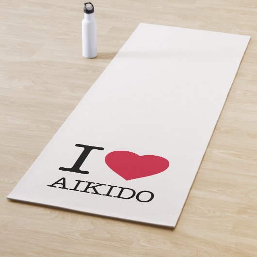 TAPIS DE YOGA J'AIME AIKIDO (En situation)