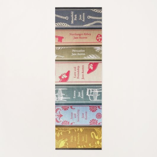 Tapis De Yoga Jane Austen et ses livres (Devant)