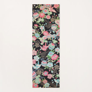 Tapis De Yoga Japonais KIMONO Textile, Floret Motif