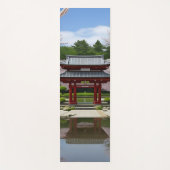 Tapis De Yoga Japonais Sakura Cherry Blossom Garden Shrine Pond (Devant)